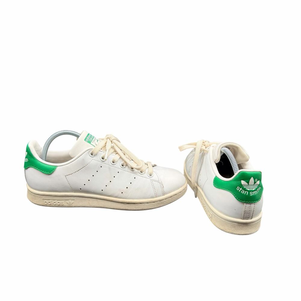 Adidas Stan Smith White Green Leather Sneakers Women’s 7.5